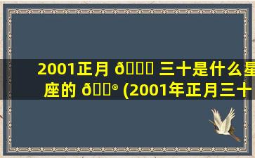 2001正月 🐈 三十是什么星座的 💮 (2001年正月三十出生的人是什么命)